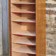 Cabinet storage cabinet with curtains, wooden, vintage.