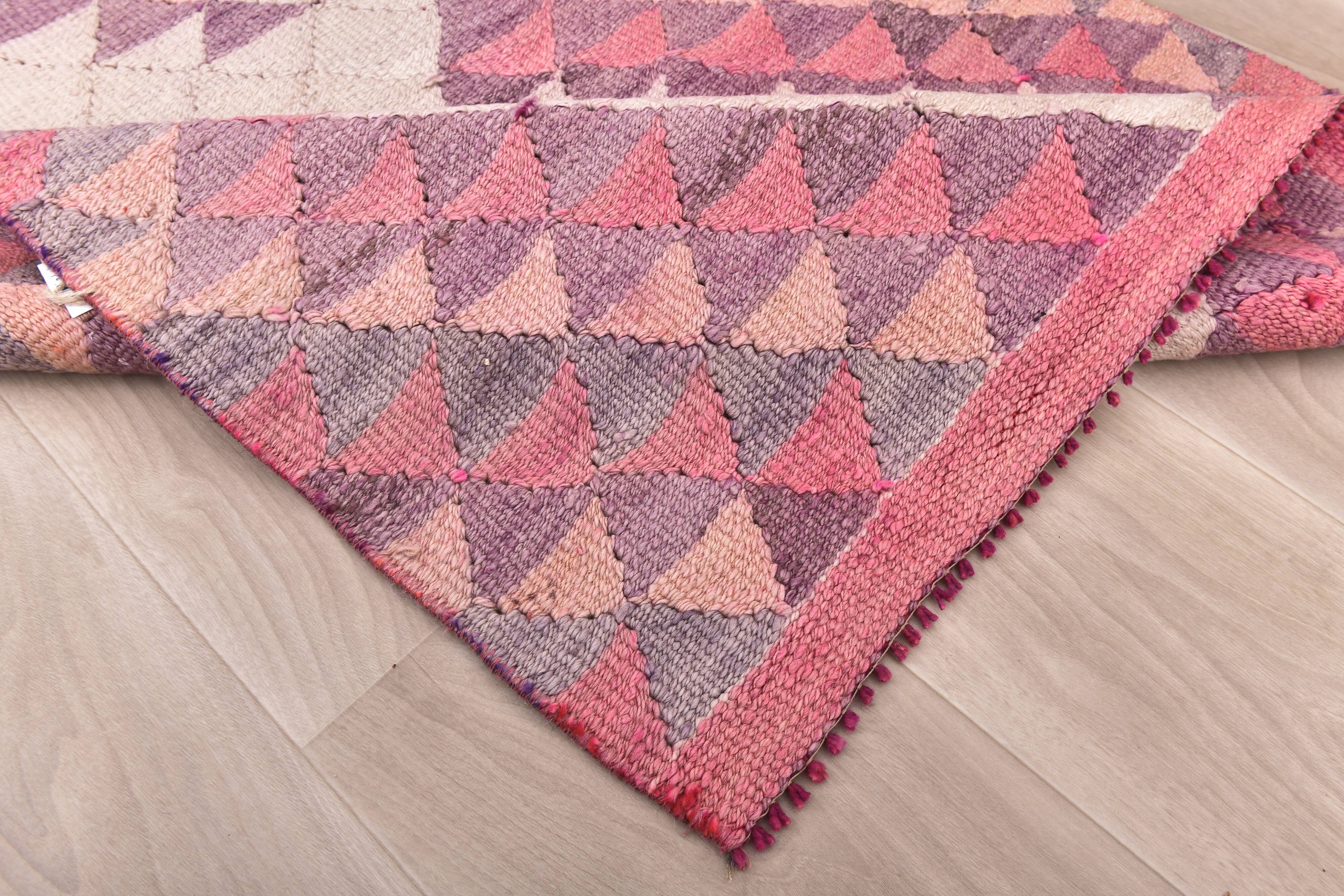 3x12 Pink & Beige Kilim Runner Rug 84x347Cm SK 34619