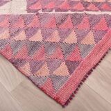 3x12 Pink & Beige Kilim Runner Rug 84x347Cm SK 34619