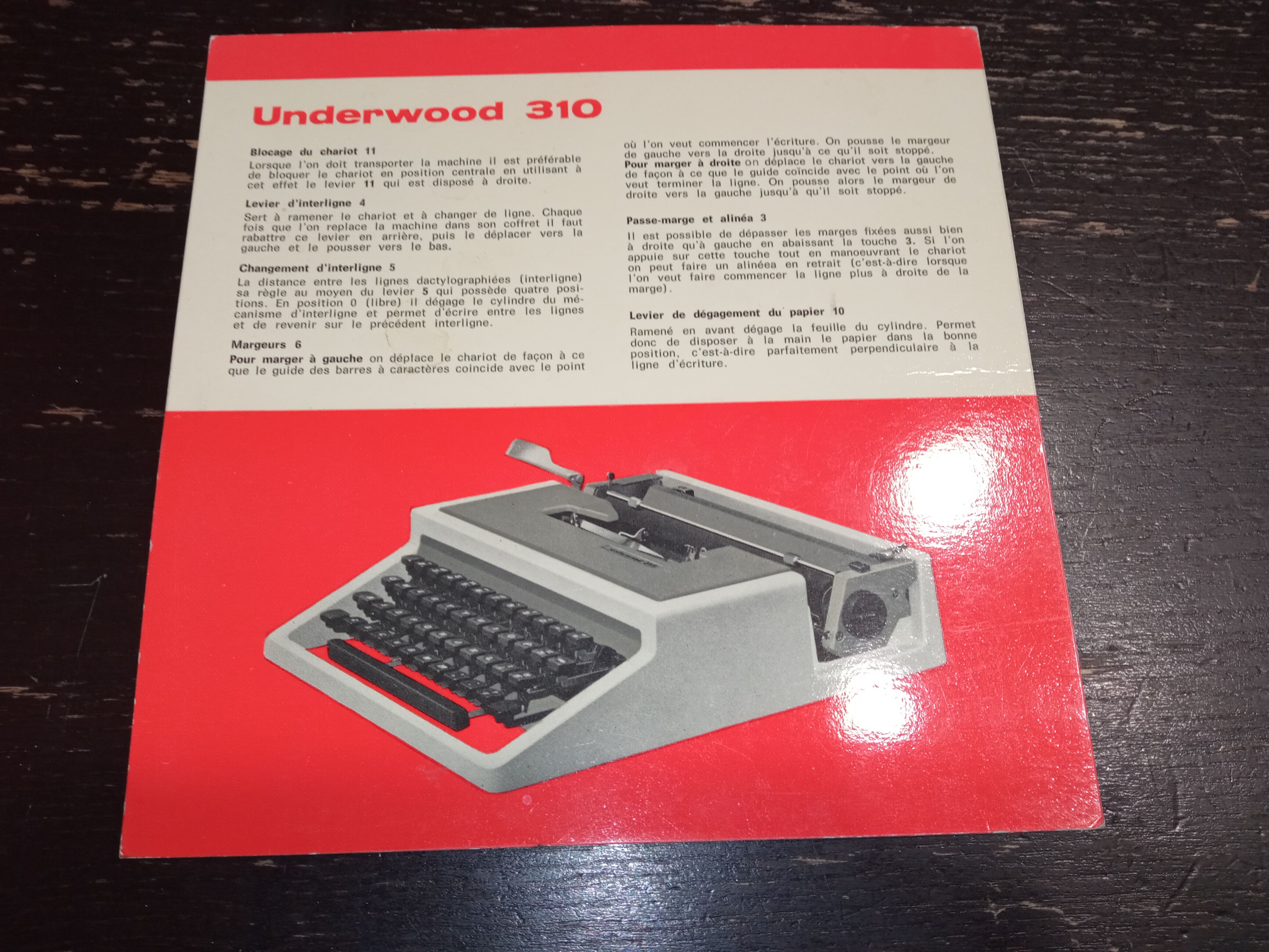 Underwood 310 by Olivetti Typewriter
