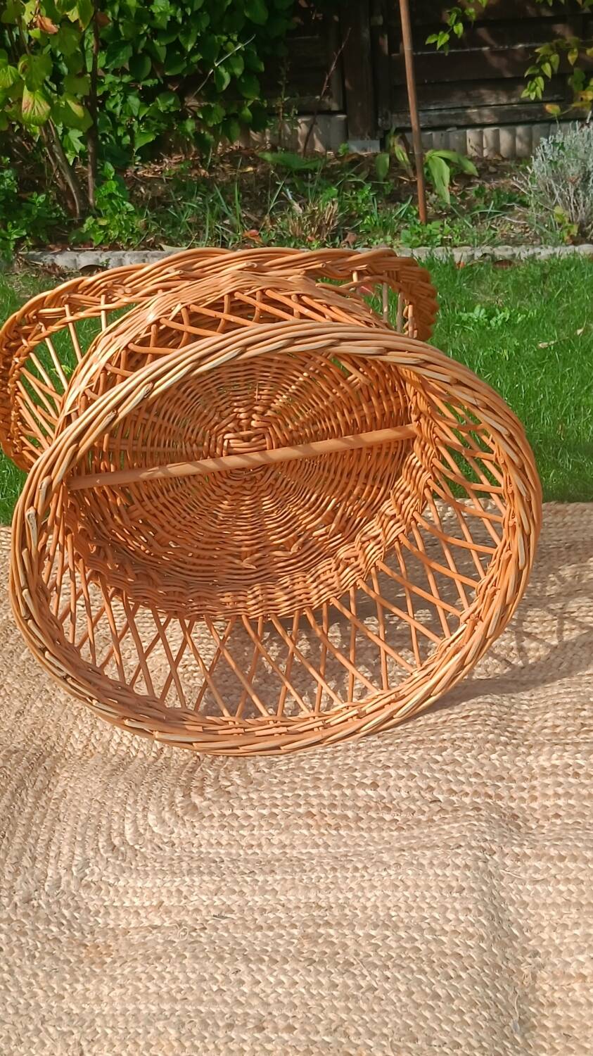 Rattan and wicker basket chairs