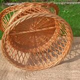 Rattan and wicker basket chairs