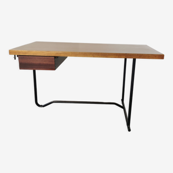 Bureau métal tubulaire noir design 1960