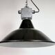 Industrial Black Enamel Pendant Lamp from Elektrosvit, 1960s