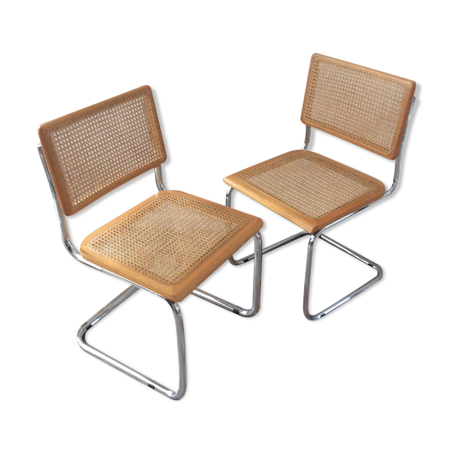 Pair of chairs Marcel Breuer Cesca B32