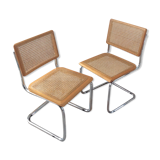 Pair of chairs Marcel Breuer Cesca B32