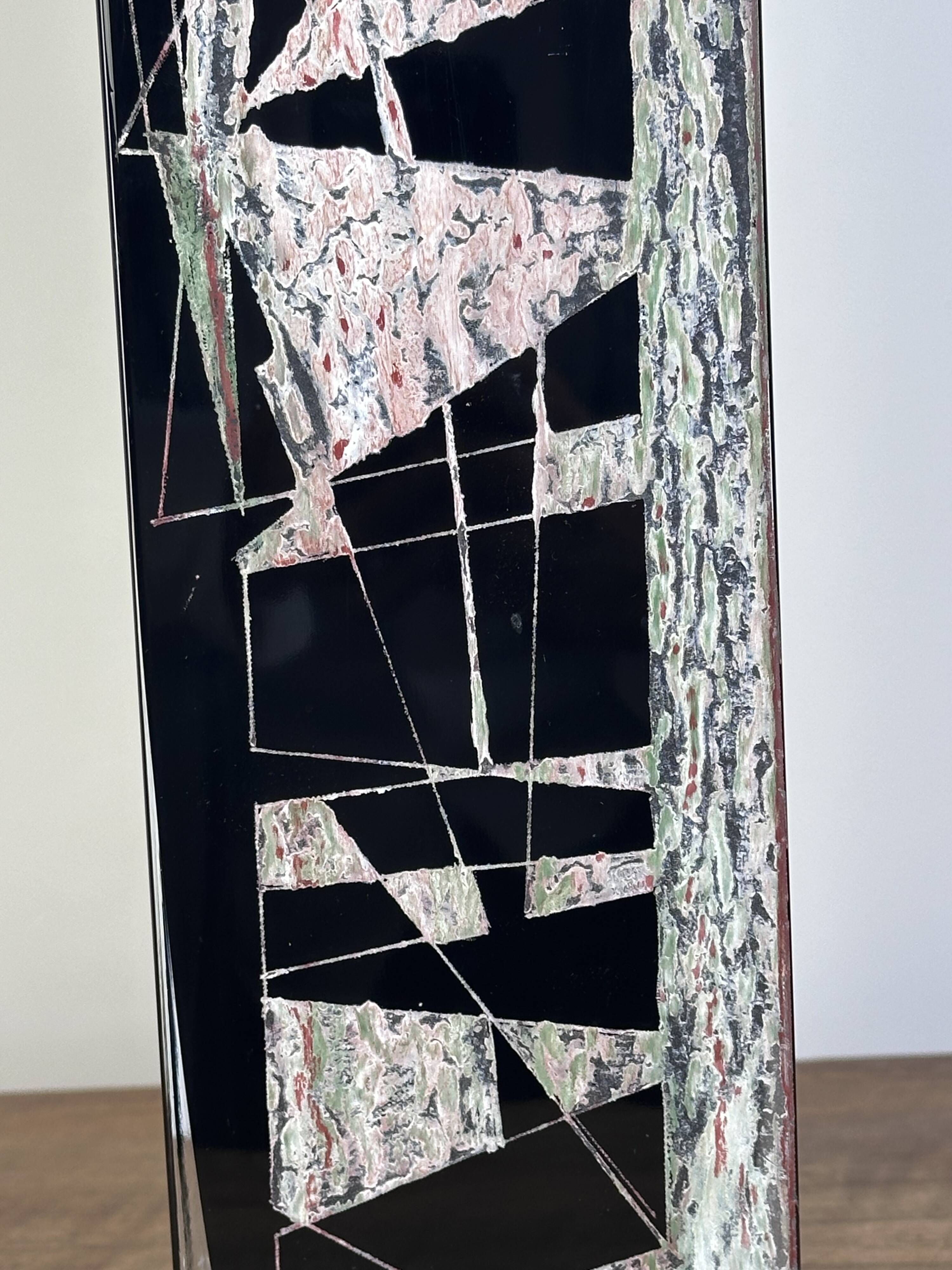 Anatole Riecke Cubist vase 1969 height 50cm