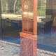 English Victorian corner display cabinet in solid wood and marquetry