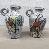 Pair of Marius Bessone vases, pitchers