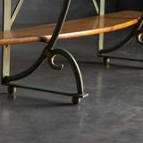 Bakery Display Rack with Iron Frame and Oak Shelves, France, 1920s