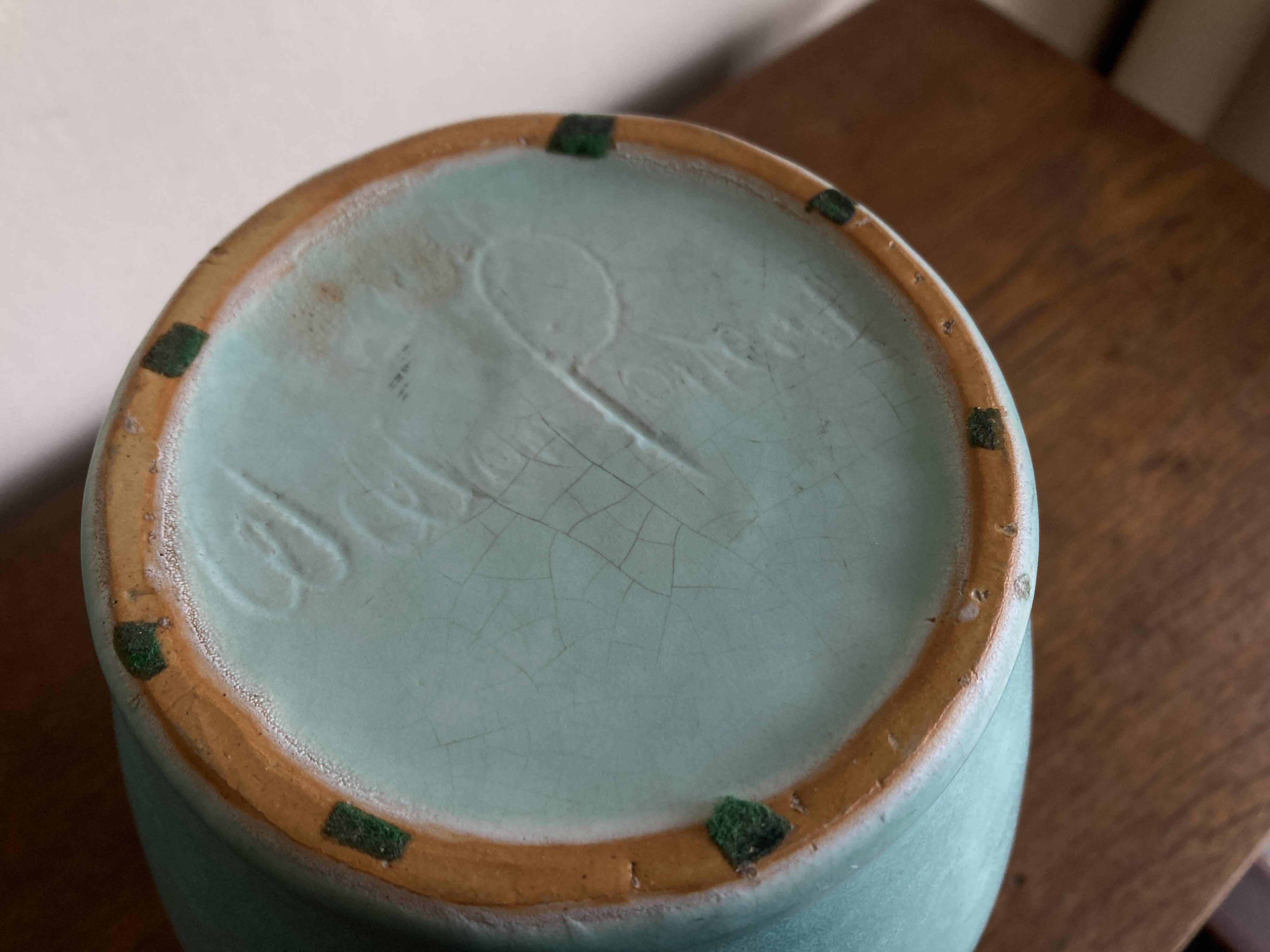 Neo-classical Arts & Crafts vase USA 1930 Weller Pottery Art Nouveau