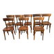 Set de 8 chaises de bistrot vernies