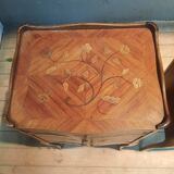 2 bedside tables with Louis XV style marquetry doors
