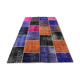 Distressed vintage turkish patchwork rug 251x170 cm wool large