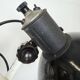 Lampe murale à ciseaux en émail noir industriel, années 1950