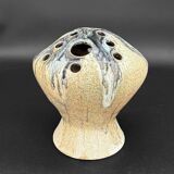 Accolay flower frog in psychedelic glazed ceramic