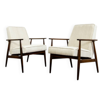 Vintage Armchairs Designed By H. Lis, Poland, 1960's, Set Of 2