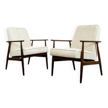 Vintage Armchairs Designed By H. Lis, Poland, 1960's, Set Of 2