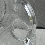 Large blown glass carafe with ice cube compartment Biot