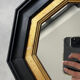 Miroir octogonal Noir et Or 29x29cm