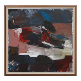 Original Swedish Oil on Canvas – 'Composition' by Valter Gibson – Signed – Dated 1953 – Vintage Framed Piece