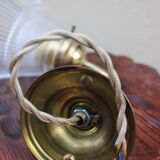 Brass and streaked glass sconce