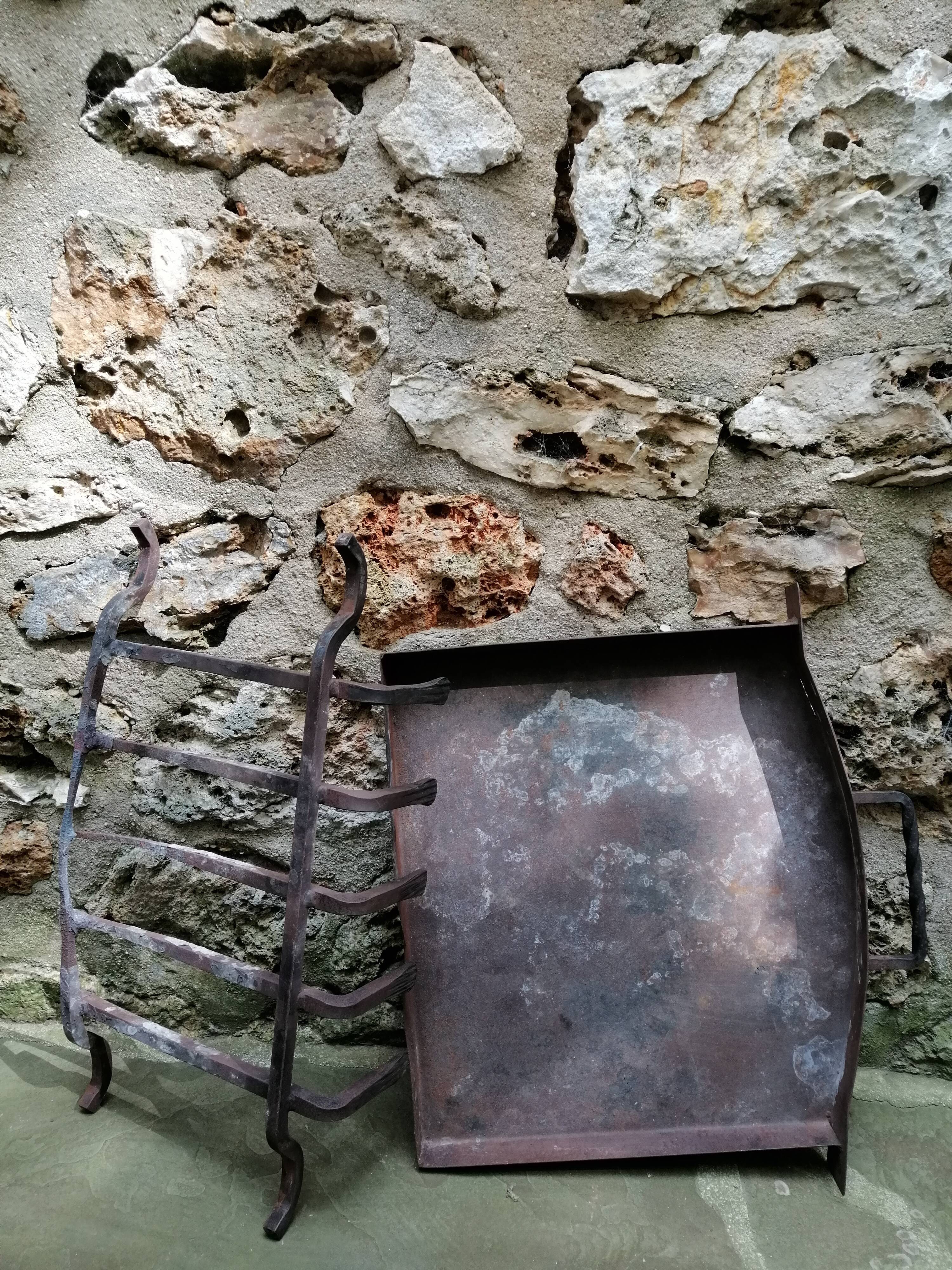 Fireplace set - Antique chenets