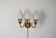 Fog & Mørup 3-Arm Brass and Opaline Glass Tulip Wall Lamp