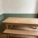 Solid wood farmhouse bench