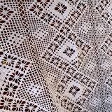 Ancien couvre lit  crochet fait main