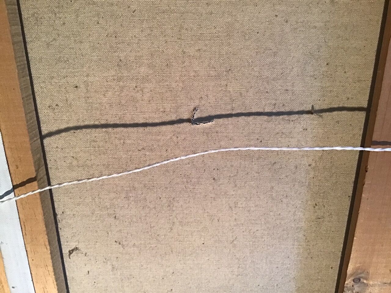 Old painting, farmhouse landscape signed Louis Dubois and dated 83