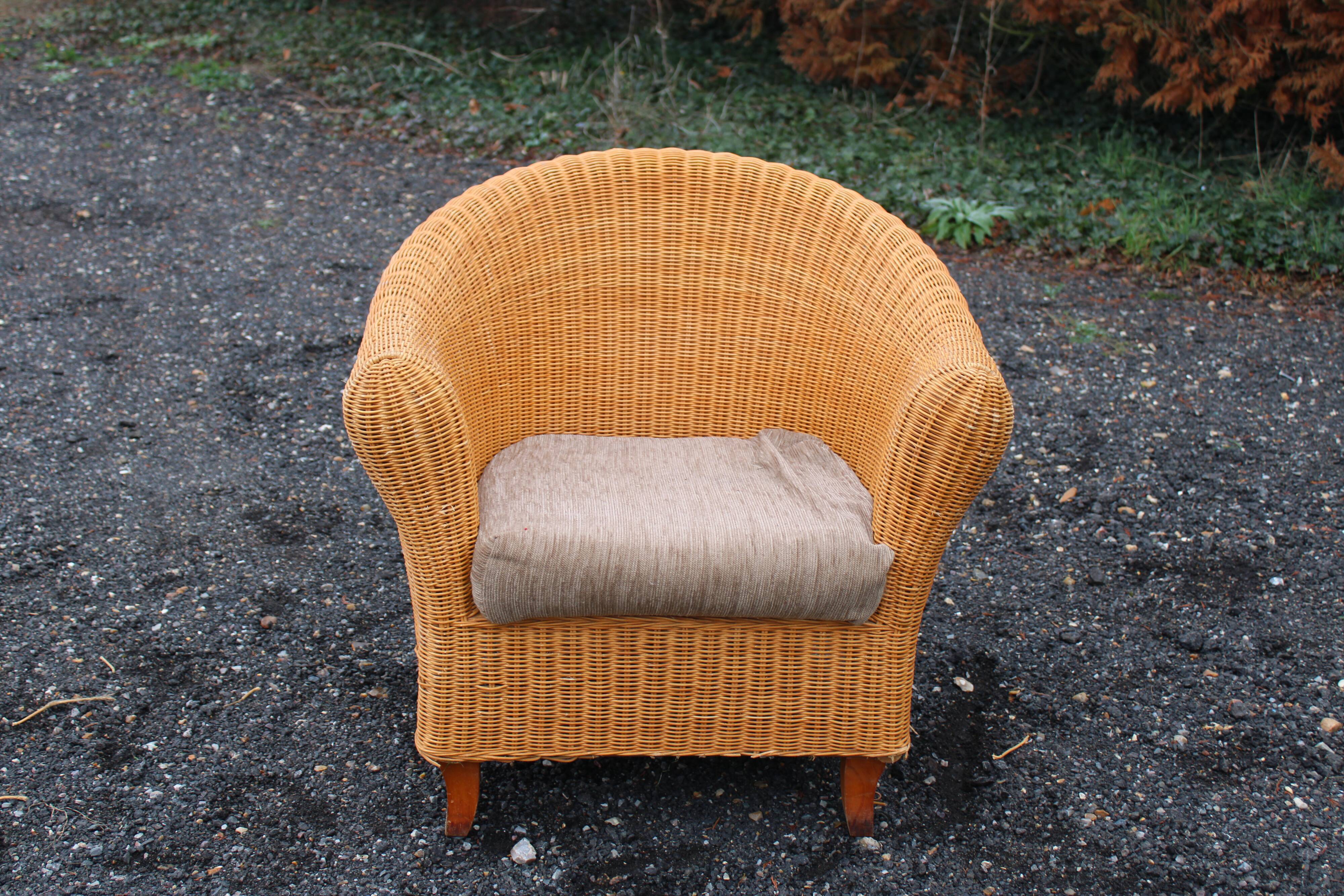 Wicker armchair