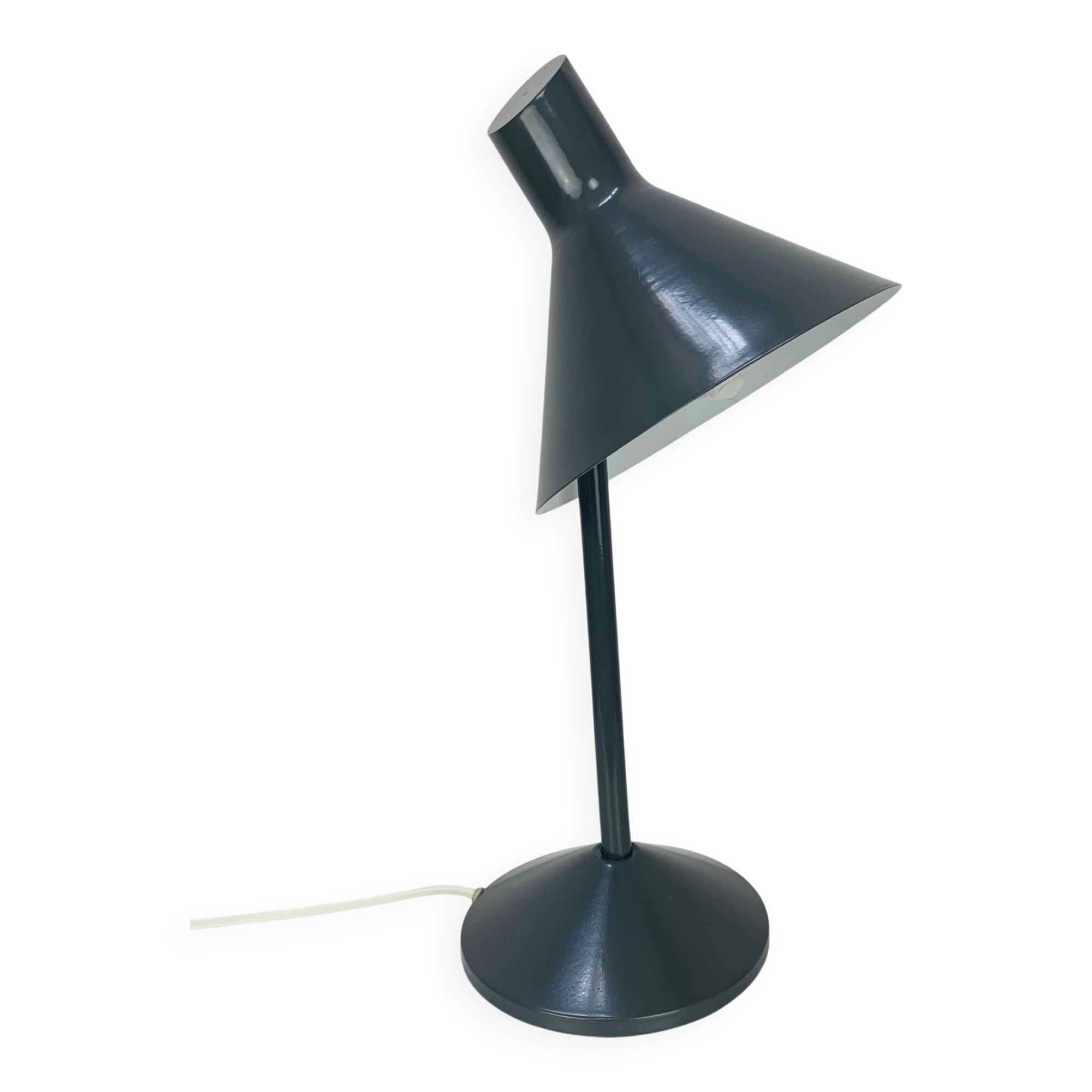 Gray metal desk lamp from the 2000s