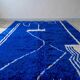 Tapis marocain berbère bleu en laine 200cmx300cm