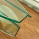 Pair of Veca wall lamps in blue/green tinted glass 1970