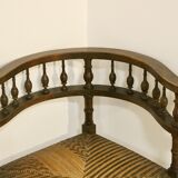 Vintage corner chair, sculpted backrest 1940