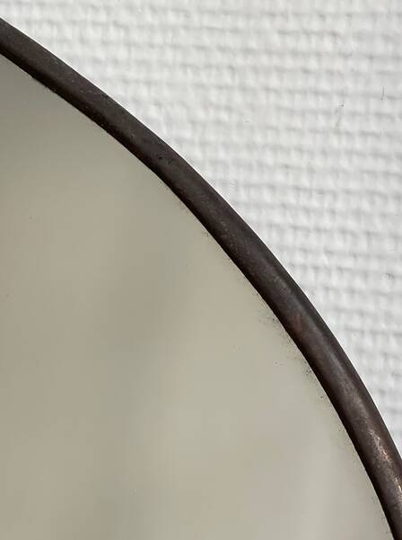 Large organic dune mirror - black