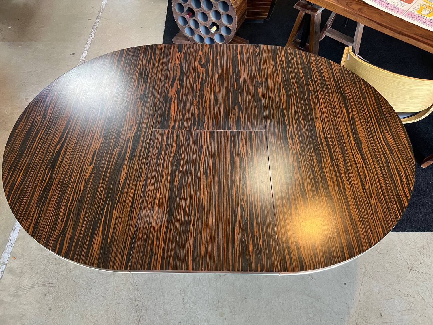 Vintage round table 1 extension rosewood 70's