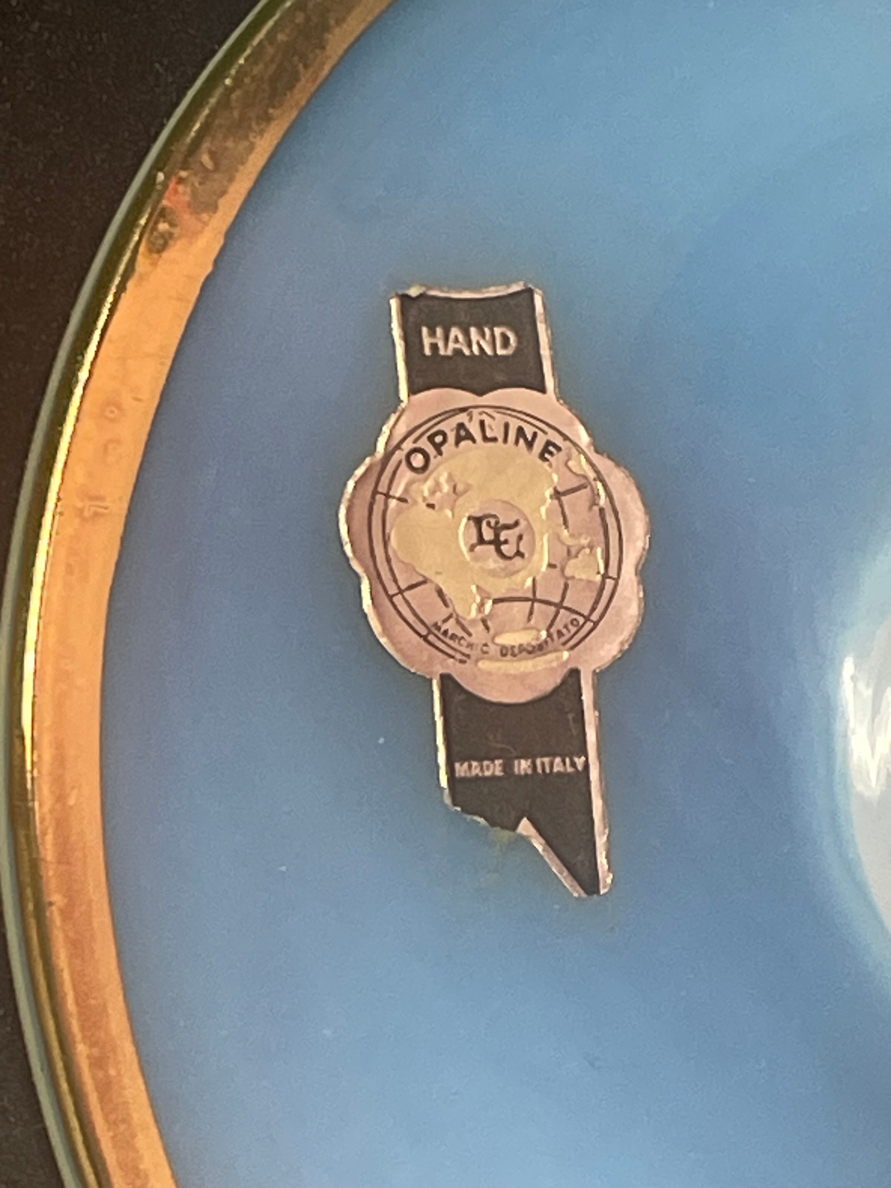 Opaline cognac glass shaped vase 20.5 cm