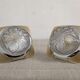 Pair of glass wall lamps from the 70s/80s