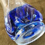 Large vintage blue glass vase