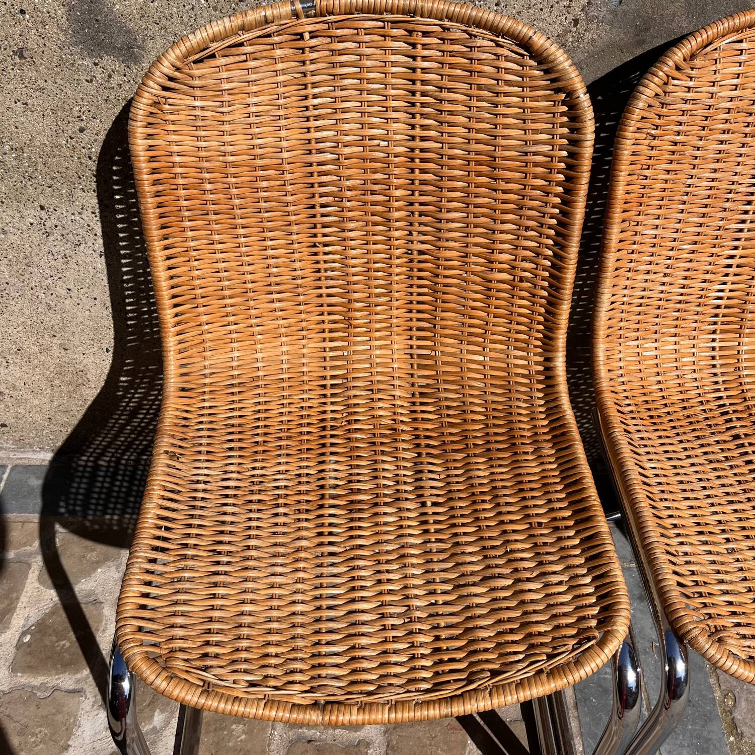 Italian rattan chair from the 1970s