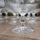 10 glasses of bohemian crystal cognac