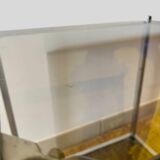 70s chrome and glass side table