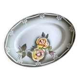Antique serving dish in Sarreguemines earthenware.