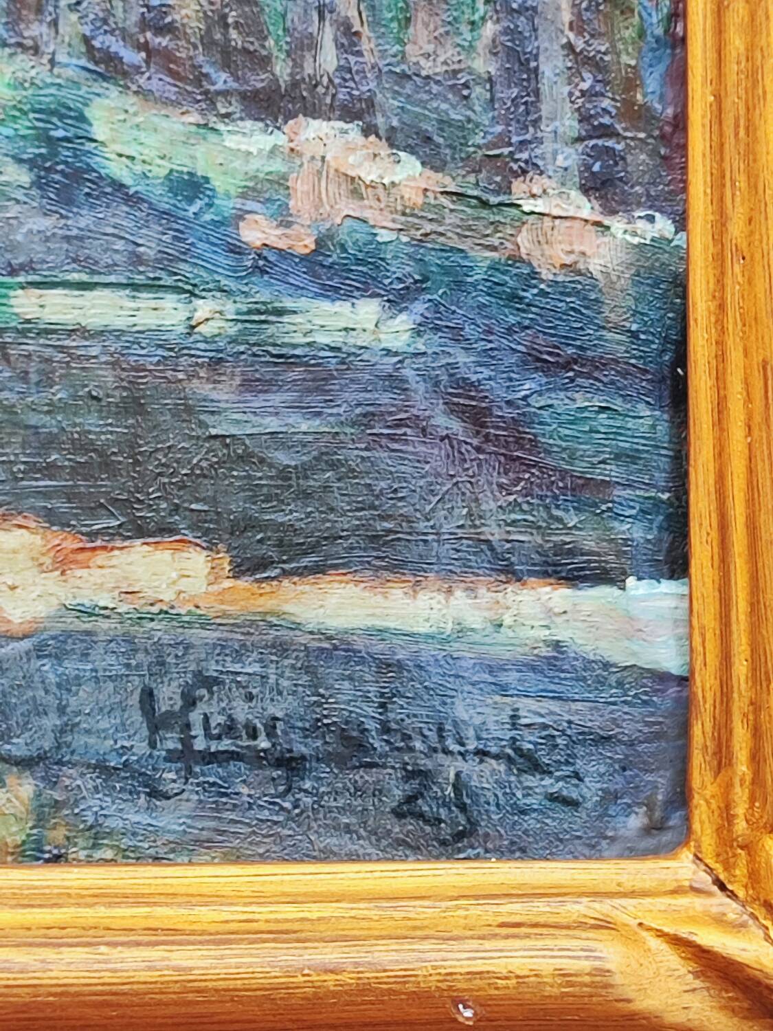 Oil painting - landscape by H. Guignabaudet