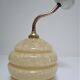 Applique porcelaine laiton et verre de Clichy jaune vanille