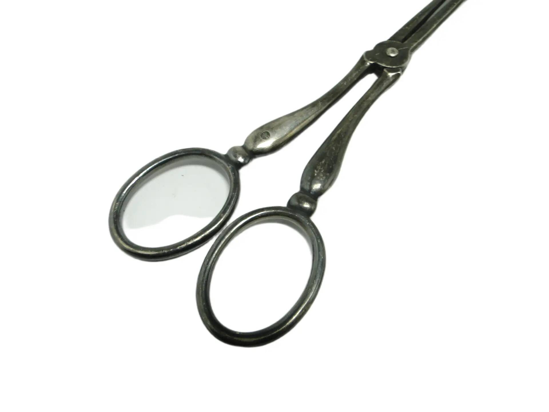 Cookie tongs, Art Deco, silver-plated brass, Sweden, 1930s.