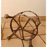 Pot de fleurs vintage en laiton faux bambou Maison Bagues