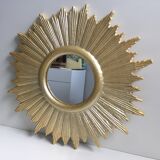 Golden wall sun mirror design baroque modern contemporary style